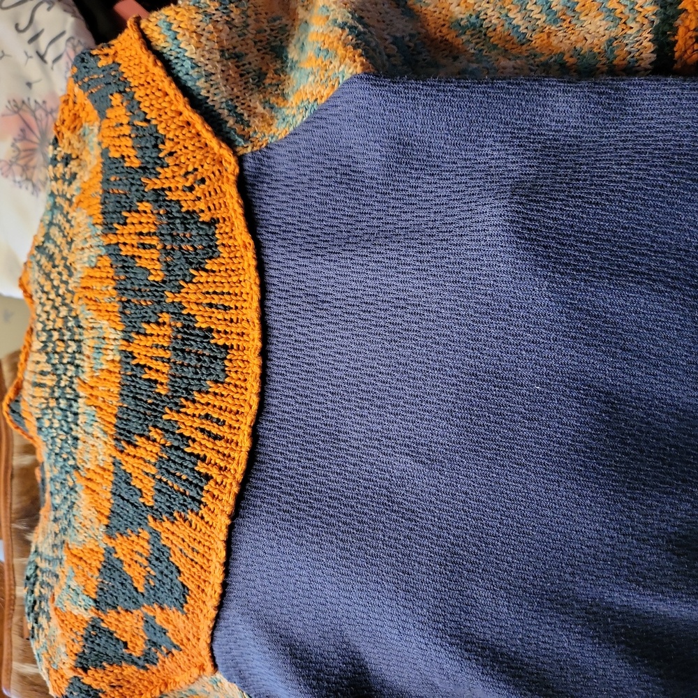 Free People Swit The Small Stuff Thermal & Knit Sweater Small